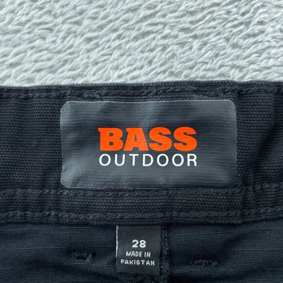 Bass Outdoor Mens Pro Cargo Shorts Size 28 Black Caviar Cotton Blend NWT 1415 - Picture 3 of 10